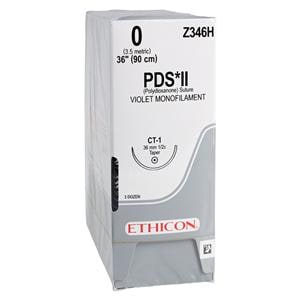 PDS II Suture 0 36" Polydioxanone Monofilament CT-1 Violet 36/Bx