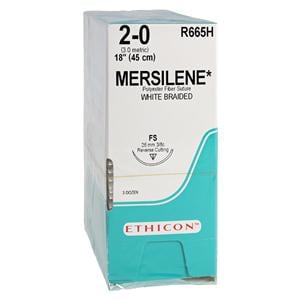 Mersilene Suture 2-0 18" Polyester Braid FS White 36/Bx