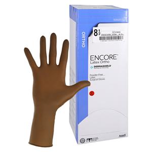 ENCORE Latex Ortho Surgical Gloves 8.5 Standard Brown
