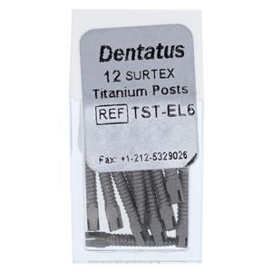 Surtex Posts Titanium Refill 14.2 mm 1.8 mm Parallel Sided & Tapered End 12/Bx