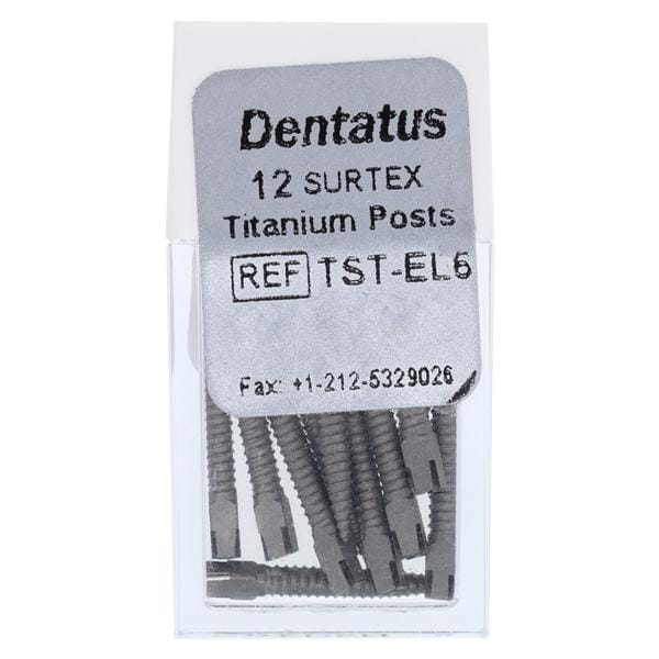 Surtex Posts Titanium Refill 14.2 mm 1.8 mm Parallel Sided & Tapered End 12/Bx