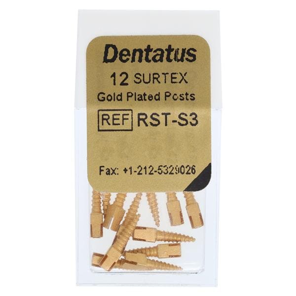 Surtex Posts Gold Plated Refill Short 1.35 mm 12/Bx