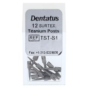 Surtex Posts Titanium Refill 7.8 mm 1.05 mm Parallel Sided & Tapered End 12/Bx
