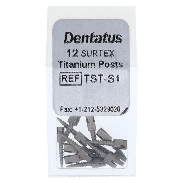 Surtex Posts Titanium Refill 7.8 mm 1.05 mm Parallel Sided & Tapered End 12/Bx