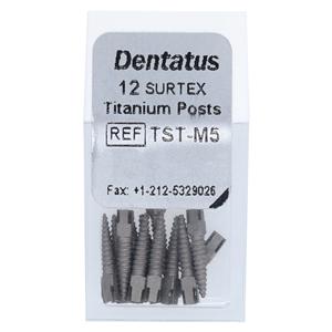 Surtex Posts Titanium Refill 9.3 mm 1.65 mm Parallel Sided & Tapered End 12/Bx