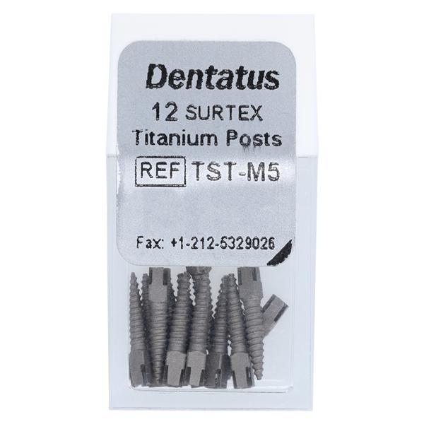 Surtex Posts Titanium Refill 9.3 mm 1.65 mm Parallel Sided & Tapered End 12/Bx