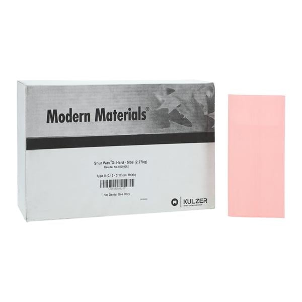 Modern Material Shur Wax Wax Baseplate Sheet Extra Hard Pink 5 Lb/Ea