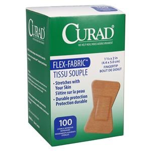 Curad Adhesive Bandage Woven Fabric 2x1.75" Natural Sterile 100/Bx