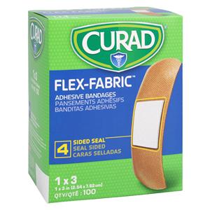 Curad Adhesive Bandage Fabric 1x3" Natural Sterile 100/Bx
