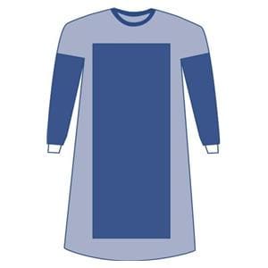 Sirus Surgical Gown AAMI Level 4 Reinforced Poly / SMS Fabric Blue 20/Ca