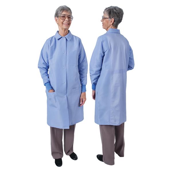 Protection Plus Lab Coat 3 Pkts Long Tapered Sleeves 39 in Small Ceil Womens Ea