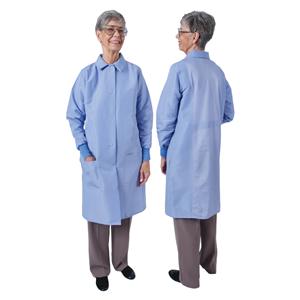 DenLine Protection Plus Lab Coat 3 Pkts Lng Tprd Slvs 39 in X-L Ceil Womens Ea