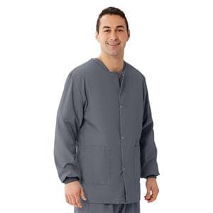 AngelStat Scrub Jacket 2 Pockets Long Sleeves / Knit Cuff Medium Char Unisex Ea