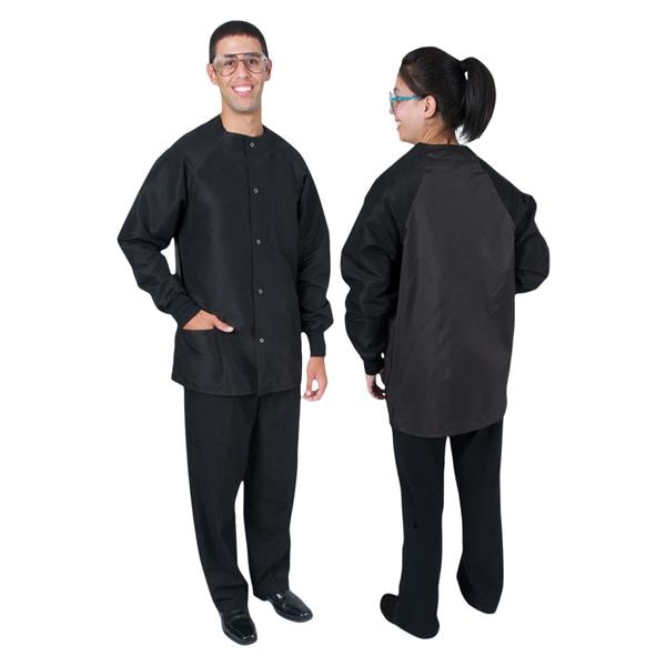 Protection Plus II Jacket 3 Pockets 31.5 in Small Black Unisex Ea