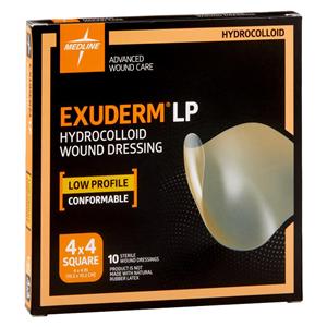 Exuderm LP Hydrocolloid Dressing 4x4" Thin Not Made With Natural Rubber Latex