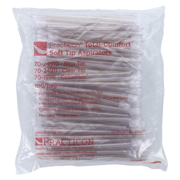 Total Comfort Hypoallergenic Aspirator Clear / Clear Tip 100/Bg