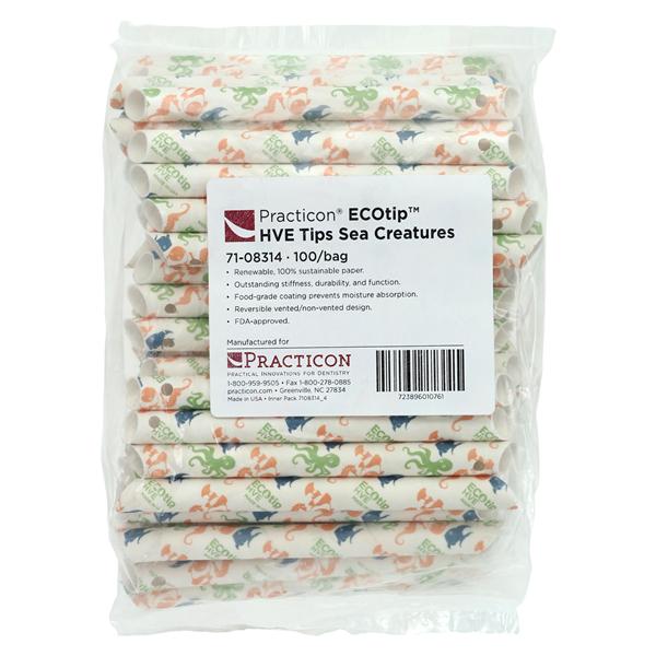 ECOtip HVE Tips Vented Sea Creatures Renewable Resources 100/Bg, 10 BG/CA