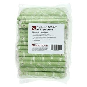 ECOtip HVE Tips Vented Green Renewable Resources 100/Bg, 10 BG/CA