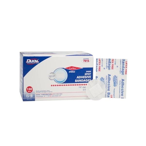 Caliber Adhesive Bandage Sheer 7/8" Clear Sterile 100/Bx