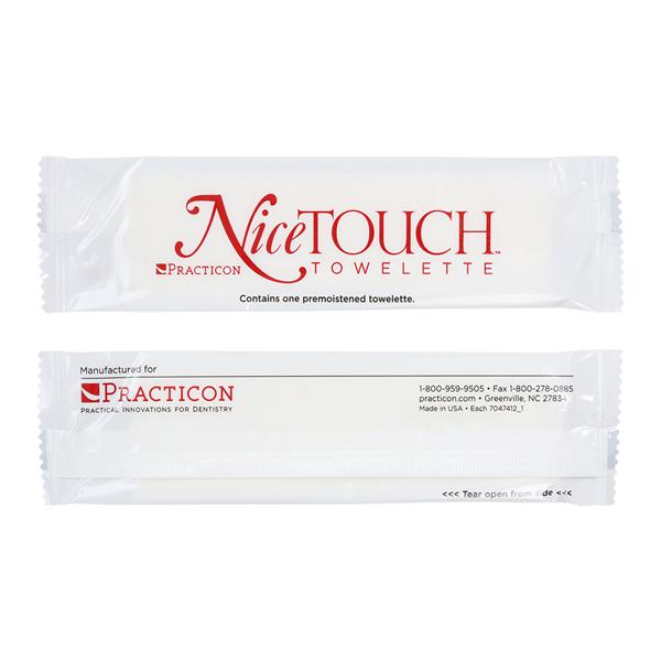 NiceTouch Patient Towelettes Disposable Cloth 8 in x 10 in White 250/Bx