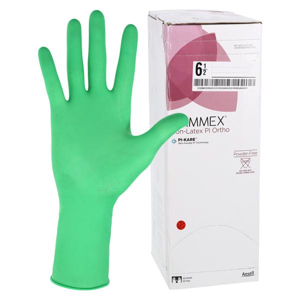 GAMMEX Non-Latex PI Ortho Polyisoprene Surgical Gloves 6.5 Light Green 50/BX, 4 BX/CA