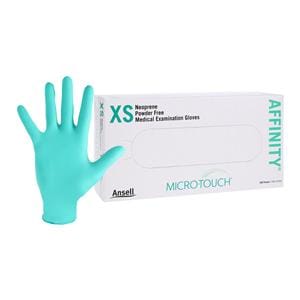 MICRO-TOUCH Affinity Neoprene Exam Gloves X-Small Green Non-Sterile 100/Bx