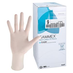 GAMMEX Non-Latex PI Micro Polyisoprene Surgical Gloves 9 White 50Pr/Bx, 4 BX/CA