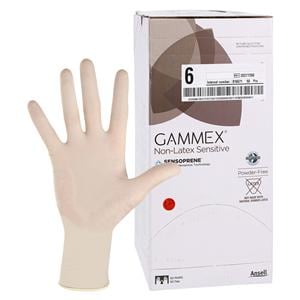 GAMMEX Non-Latex Sensitive Neoprene Surgical Gloves 6 Natural 50Pr/Bx, 4 BX/CA