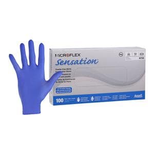 MICROFLEX Sensation Nitrile Exam Gloves X-Small Blue Non-Sterile 100/Bx