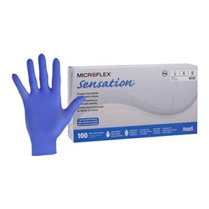 MICROFLEX Sensation Nitrile Exam Gloves Large Blue Non-Sterile 100/Bx