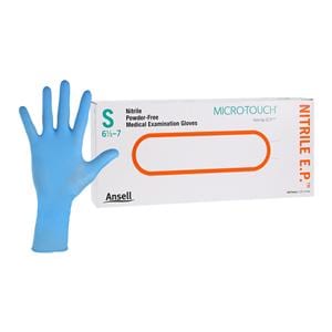 MICRO-TOUCH EP Nitrile Exam Gloves Small Blue Non-Sterile 100/Bx