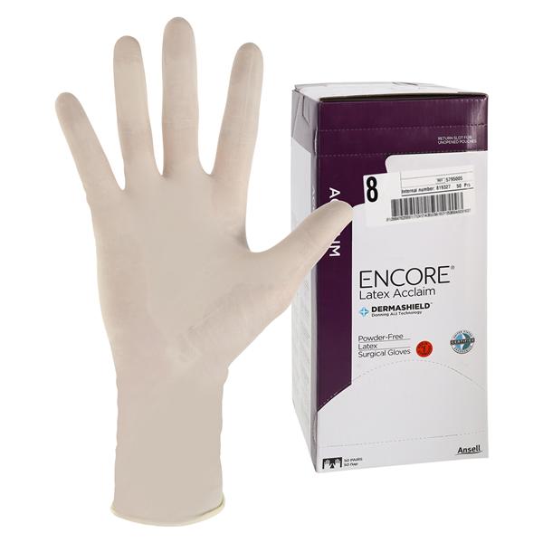ENCORE Latex Acclaim Surgical Gloves 8 Standard Natural