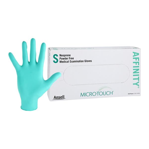 MICRO-TOUCH Affinity Neoprene Exam Gloves Small Green Non-Sterile 100/Bx
