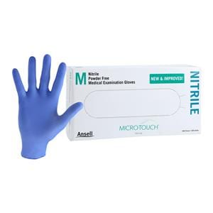 MICRO-TOUCH Nitrile Exam Gloves Medium Blue Non-Sterile 200/Bx
