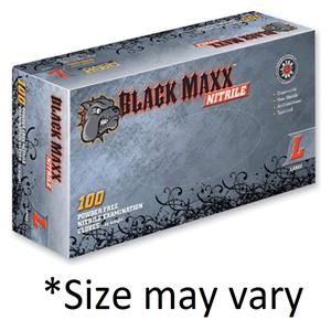 Black Maxx Nitrile Exam Gloves 2X-Large Black Non-Sterile 10Bx/Ca