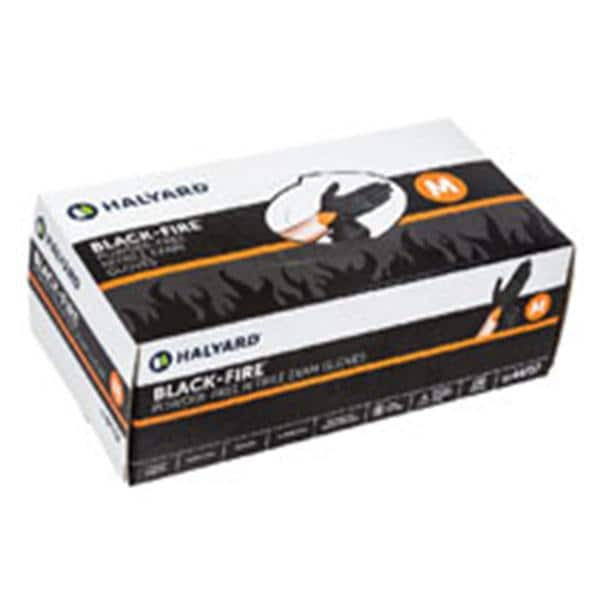 Black-Fire Nitrile Exam Gloves Small Black / Orange Non-Sterile 150/Bx