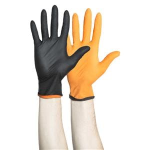 Black-Fire Nitrile Exam Gloves X-Small Black / Orange Non-Sterile 150/Bx