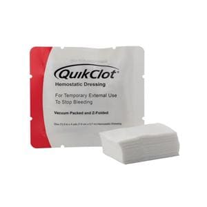 QuikClot Gauze Bleeding Control Dressing 3"x4yd 1 Ply Sterile Z-Fold