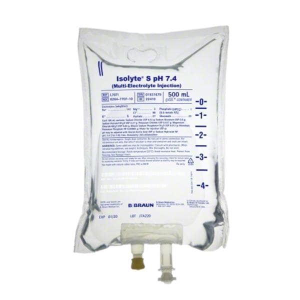 IV Solution Isolyte S pH 500mL Bag 24/Ca