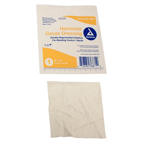 Hemostatic Gauze Dressing 4x4"