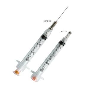 VanishPoint Hypodermic Syringe/Needle 25gx1.5 3cc Rtrctbl Fx Ndl Sfty LDS 100/Bx