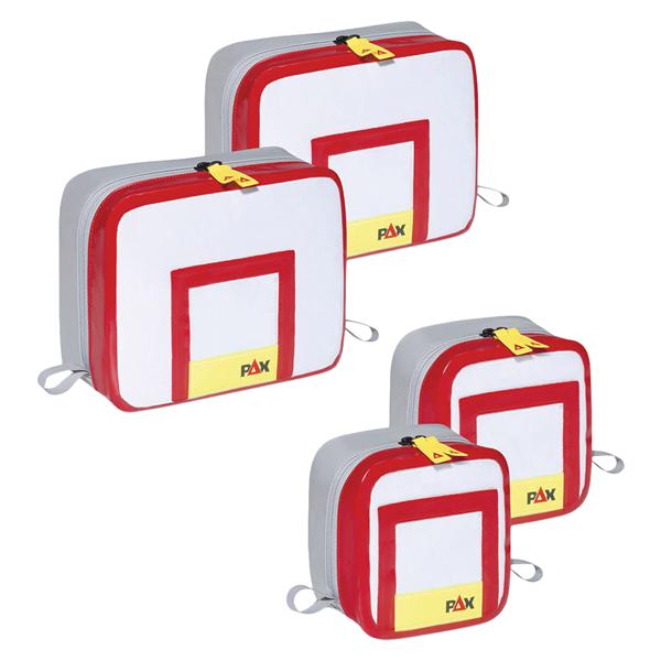 Inner Pouch Red/White Zipper Closure No Handle