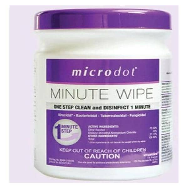 Microdot One Step Wipes 160 Wipes/Canister 12/Ca