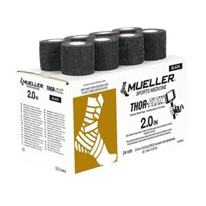ThorFlex Athletic Tape 65% Polyester/35% Non-Woven 2"x6yd Black NS 24/Ca