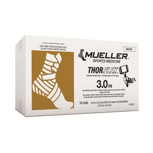 ThorFlex Athletic Tape 65% Polyester/35% Non-Woven 3"x6yd White NS 16/Ca