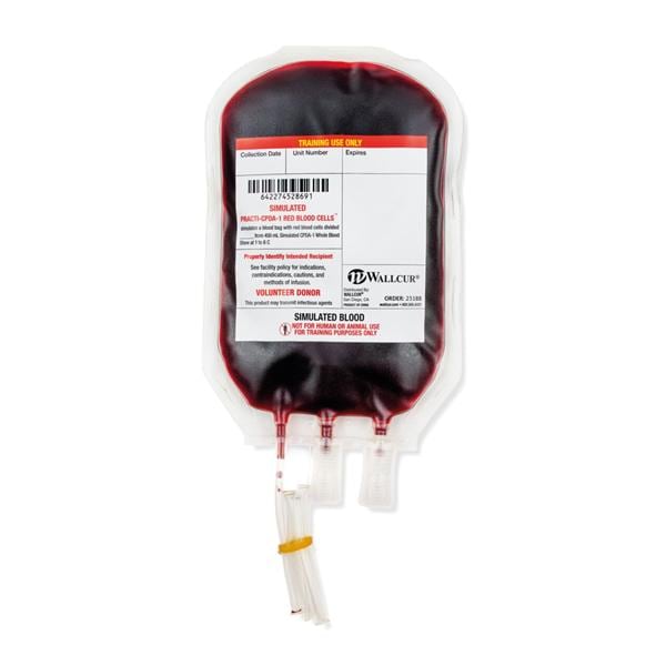 Practi-Blood Bag Simulated Medication Ea