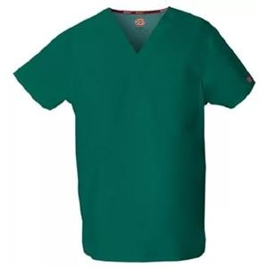 Scrub Top V-Neck 1 Pocket 2X Large Hunter Green Unisex Ea