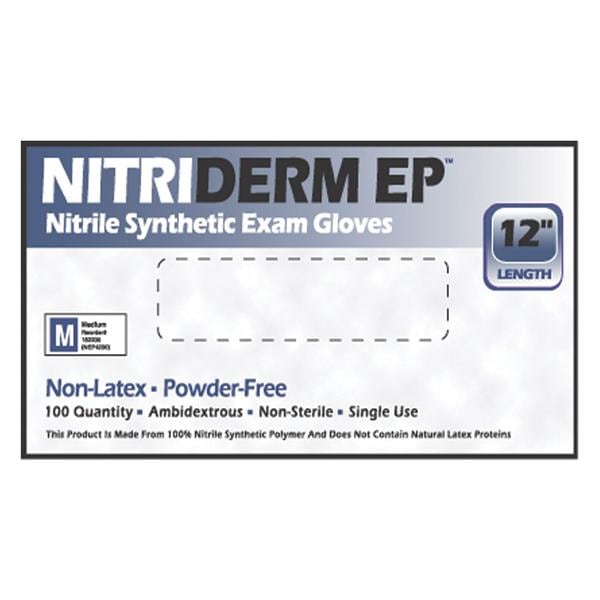 NitriDerm EP Nitrile Exam Gloves Small Blue Non-Sterile 1000/Ca