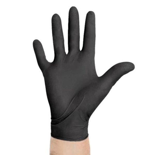 Nitrile Exam Gloves X-Small Black Non-Sterile