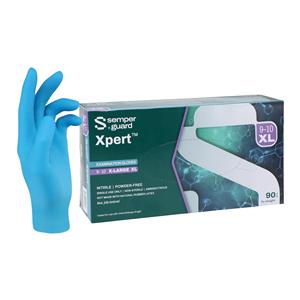 Xpert Nitrile Exam Gloves X-Large Blue Non-Sterile 100/Bx